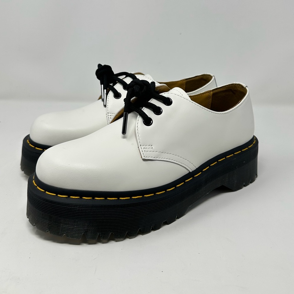 Dr. Martens 1461 Quad 3 Eye Loafers in White